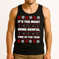 It's The Most WineDerful Time Of The Year Fun Ugly Christmas Tank Top