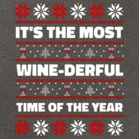 It's The Most WineDerful Time Of The Year Fun Ugly Christmas Cotton Canvas Backpack