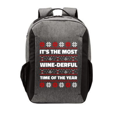 It's The Most WineDerful Time Of The Year Fun Ugly Christmas Vector Backpack