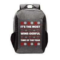 It's The Most WineDerful Time Of The Year Fun Ugly Christmas Vector Backpack
