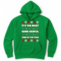 It's The Most WineDerful Time Of The Year Fun Ugly Christmas Hoodie