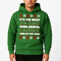It's The Most WineDerful Time Of The Year Fun Ugly Christmas Hoodie