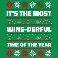 It's The Most WineDerful Time Of The Year Fun Ugly Christmas Sweatshirt
