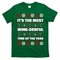 It's The Most WineDerful Time Of The Year Fun Ugly Christmas T-Shirt