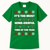 It's The Most WineDerful Time Of The Year Fun Ugly Christmas Tall T-Shirt