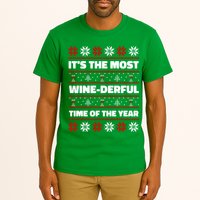 It's The Most WineDerful Time Of The Year Fun Ugly Christmas Tall T-Shirt