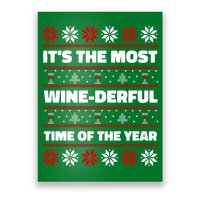 It's The Most WineDerful Time Of The Year Fun Ugly Christmas Poster