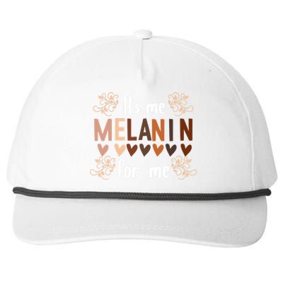 Its The Melanin For Me Black History Month BLM Pan African Snapback Five-Panel Rope Hat