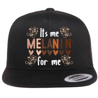 Its The Melanin For Me Black History Month BLM Pan African Flat Bill Trucker Hat