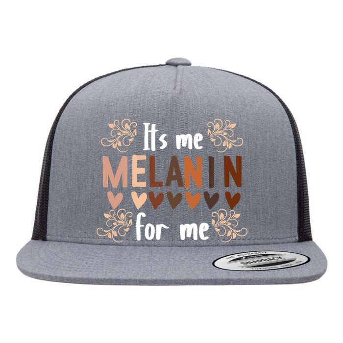 Its The Melanin For Me Black History Month BLM Pan African Flat Bill Trucker Hat