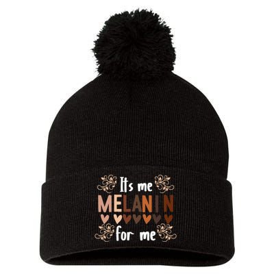 Its The Melanin For Me Black History Month BLM Pan African Pom Pom 12in Knit Beanie