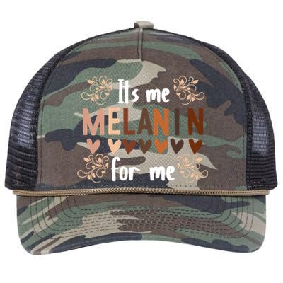 Its The Melanin For Me Black History Month BLM Pan African Retro Rope Trucker Hat Cap