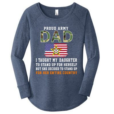 I Taught My Daughter How To Stand Upgreat Giftproud Army Dad Army Gift Women's Perfect Tri Tunic Long Sleeve Shirt