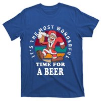 ItS The Most Wonderful Time For A Beer Vintage Santa Claus Cool Gift T-Shirt