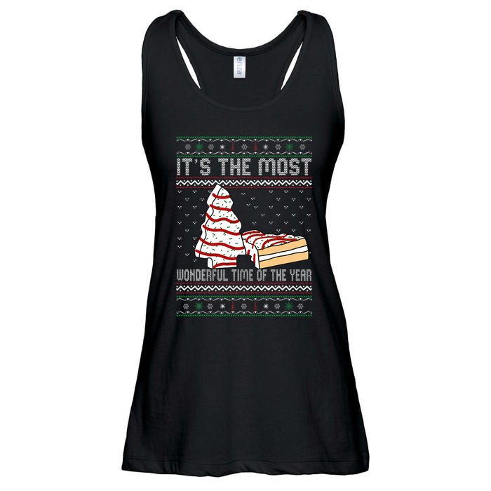 Its The Most Wonderful Time Of The Year Christmas tree cake  Ladies Essential Flowy Tank