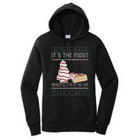 Its The Most Wonderful Time Of The Year Christmas tree cake  Women's Pullover Hoodie