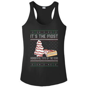 Its The Most Wonderful Time Of The Year Christmas tree cake  Ladies PosiCharge Competitor Racerback Tank