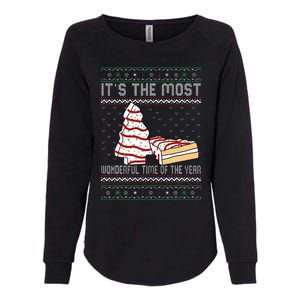 Its The Most Wonderful Time Of The Year Christmas tree cake  Womens California Wash Sweatshirt