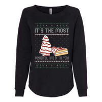 Its The Most Wonderful Time Of The Year Christmas tree cake  Womens California Wash Sweatshirt