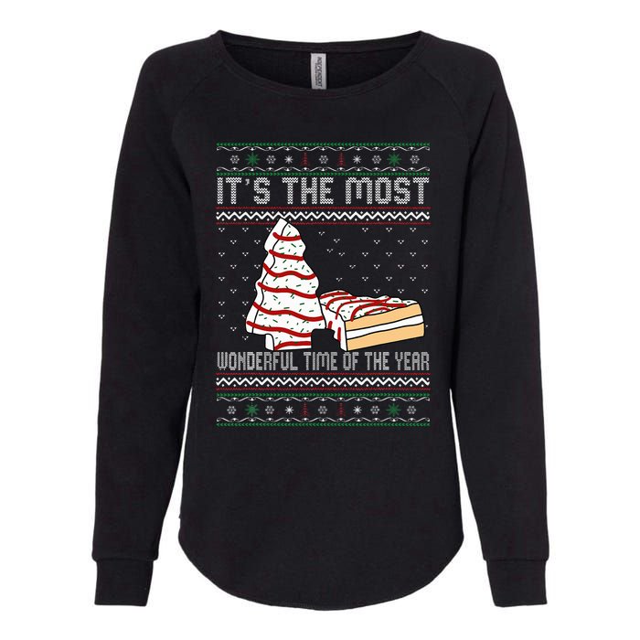 Its The Most Wonderful Time Of The Year Christmas tree cake  Womens California Wash Sweatshirt