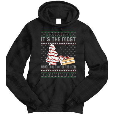 Its The Most Wonderful Time Of The Year Christmas tree cake  Tie Dye Hoodie