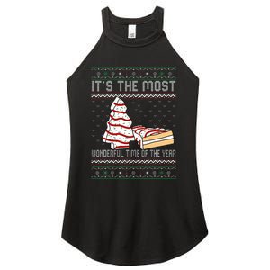 Its The Most Wonderful Time Of The Year Christmas tree cake  Women's Perfect Tri Rocker Tank