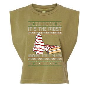 Its The Most Wonderful Time Of The Year Christmas tree cake  Garment-Dyed Women's Muscle Tee