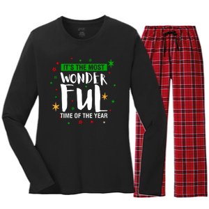 It's The Most Wonderful Time Of The Year Women's Long Sleeve Flannel Pajama Set 