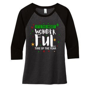 It's The Most Wonderful Time Of The Year Women's Tri-Blend 3/4-Sleeve Raglan Shirt