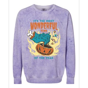 It's The Most Wonderful Time Of The Year Gift Funny Halloween Funny Gift Colorblast Crewneck Sweatshirt