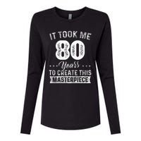 It Took Me 80 Years Masterpiece 80th Birthday 80 Years Old Womens Cotton Relaxed Long Sleeve T-Shirt