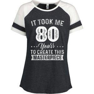 It Took Me 80 Years Masterpiece 80th Birthday 80 Years Old Enza Ladies Jersey Colorblock Tee