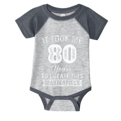 It Took Me 80 Years Masterpiece 80th Birthday 80 Years Old Infant Baby Jersey Bodysuit