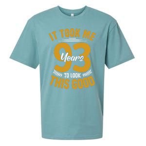 It Took Me 93 Years To Look This Good 93th Birthday Sueded Cloud Jersey T-Shirt