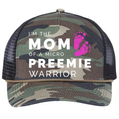 I'm The Mom Of A Micro Preemie Warrior Gift Retro Rope Trucker Hat Cap