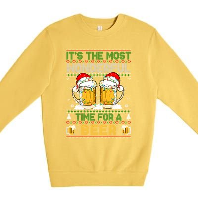 It’S The Most Wonderful Time For A Beer Christmas Premium Crewneck Sweatshirt