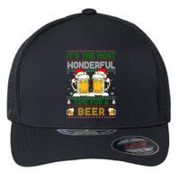 It’S The Most Wonderful Time For A Beer Christmas Flexfit Unipanel Trucker Cap