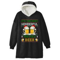 It’S The Most Wonderful Time For A Beer Christmas Hooded Wearable Blanket