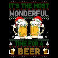 It’S The Most Wonderful Time For A Beer Christmas 7-Panel Snapback Hat