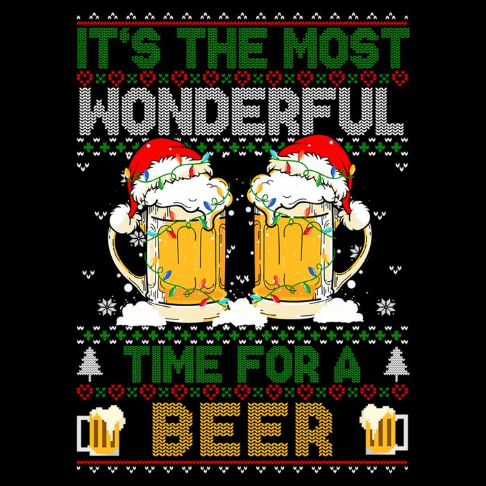 It’S The Most Wonderful Time For A Beer Christmas 7-Panel Snapback Hat