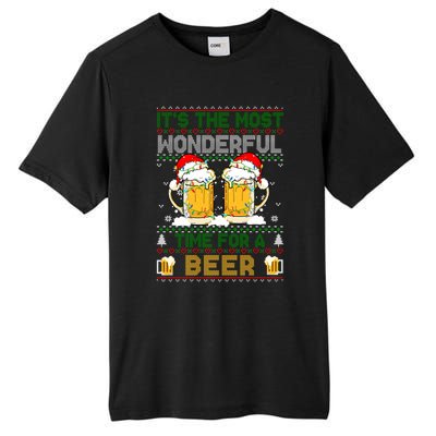 It’S The Most Wonderful Time For A Beer Christmas Tall Fusion ChromaSoft Performance T-Shirt