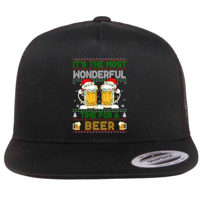 It’S The Most Wonderful Time For A Beer Christmas Flatbill Hat