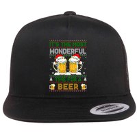 It’S The Most Wonderful Time For A Beer Christmas Flatbill Hat