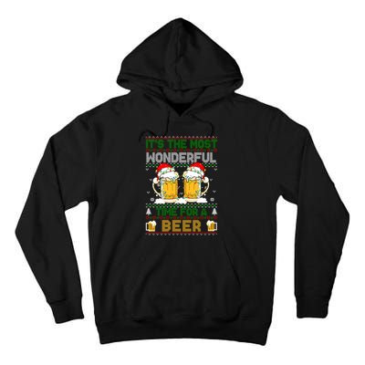 It’S The Most Wonderful Time For A Beer Christmas Tall Hoodie