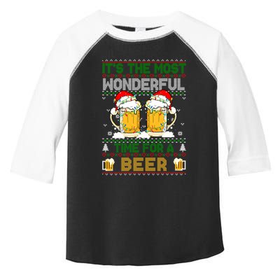 It’S The Most Wonderful Time For A Beer Christmas Toddler Fine Jersey T-Shirt