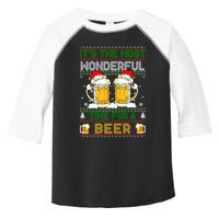 It’S The Most Wonderful Time For A Beer Christmas Toddler Fine Jersey T-Shirt