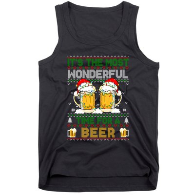 It’S The Most Wonderful Time For A Beer Christmas Tank Top
