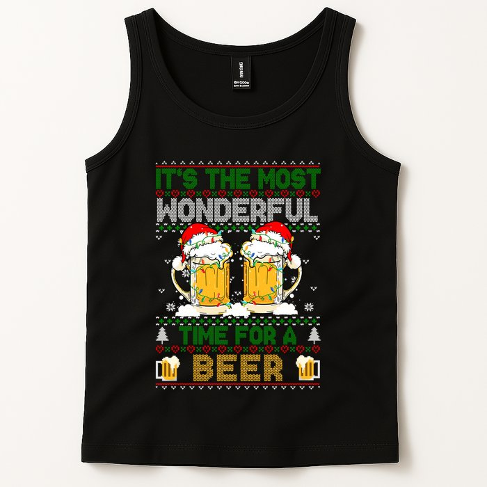 It’S The Most Wonderful Time For A Beer Christmas Tank Top