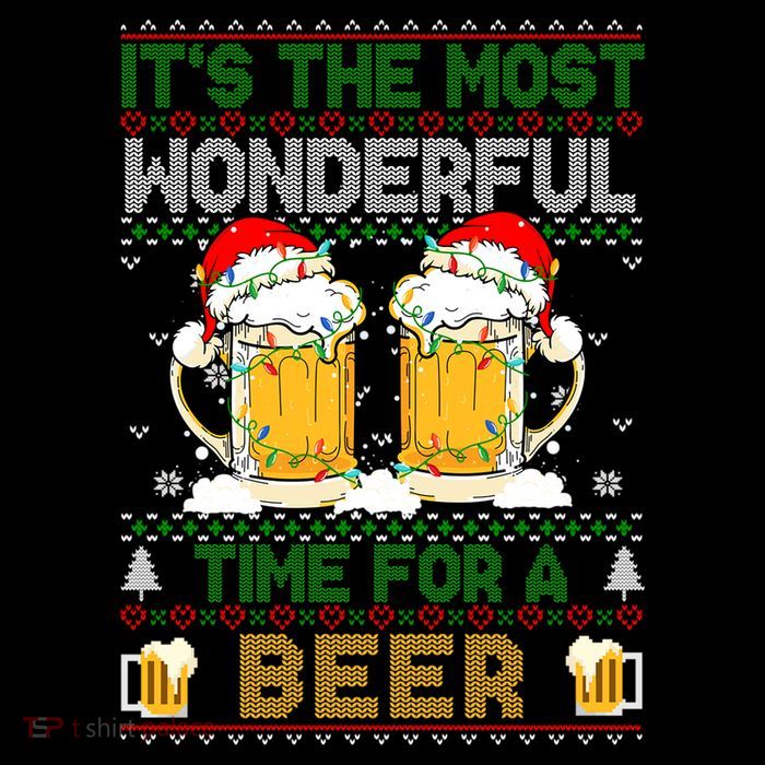It’S The Most Wonderful Time For A Beer Christmas Tank Top