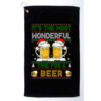 It’S The Most Wonderful Time For A Beer Christmas Golf Towel